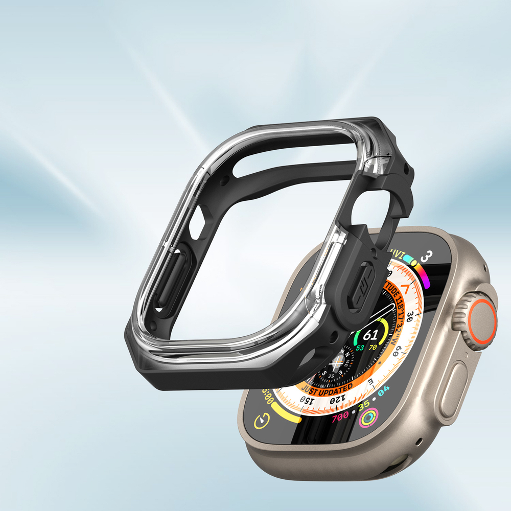 Чехол-бампер с черными вставками от Dux Ducis для часов Apple Watch Ultra 1 и 2, 49MM, Tamo Series Case