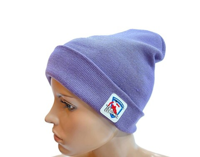 Шапка Клубная вязаная бини (фиалковый)