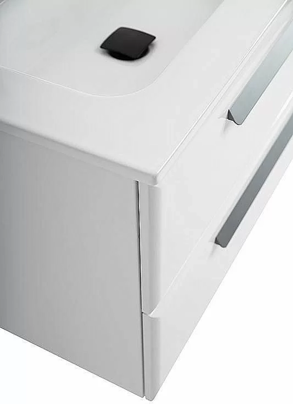 Тумба с раковиной Cezares ECO-CER-N 100 ECO-CER-N-1000-2C-SO-BL белая глянцевая левая/правая