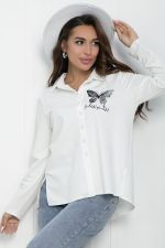 Блуза Бабочка (белая) Б10985 LT Collection
