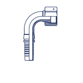 Фитинг DN 08 ORFS (Г) 11/16 (90)