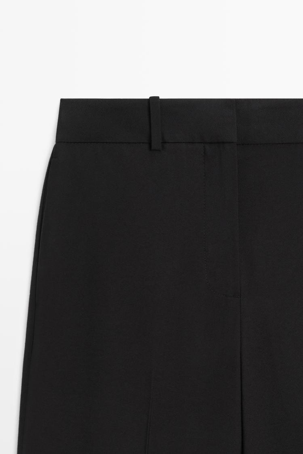 Massimo Dutti Свободные брюки прямого кроя, черный