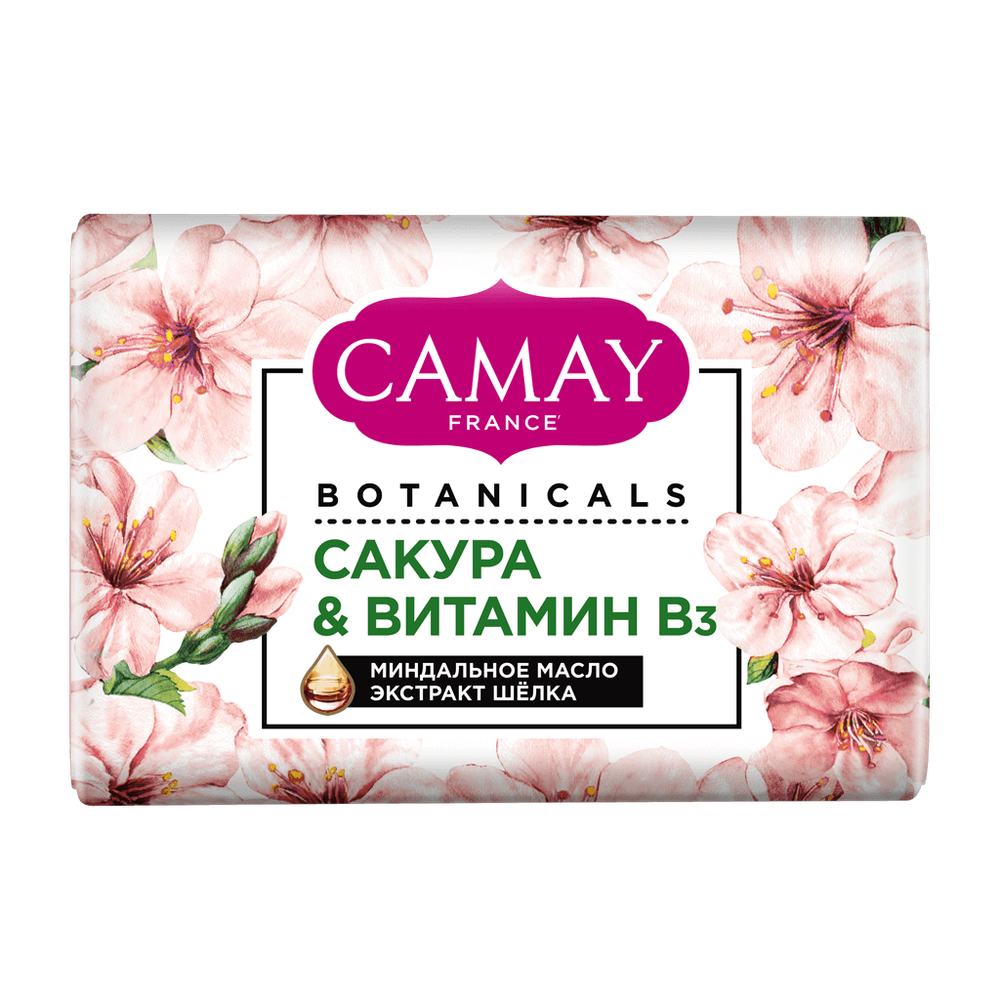 Camay Мыло туалетное Botanicals Японская сакура, 85 гр