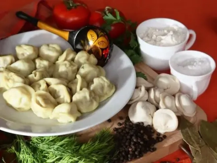 Пельмени "САВОС" (0,4 кг), 20 шт в уп. (руч. лепка)