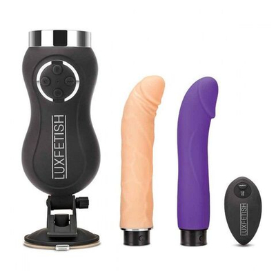 Портативная секс-машина Thrusting Compact Sex Machine c 2 насадками (Цвет: разноцветный)