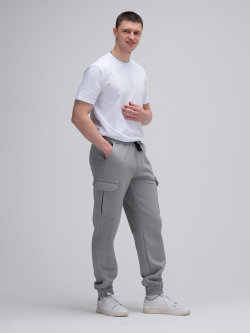 Джоггеры карго теплые.Грей