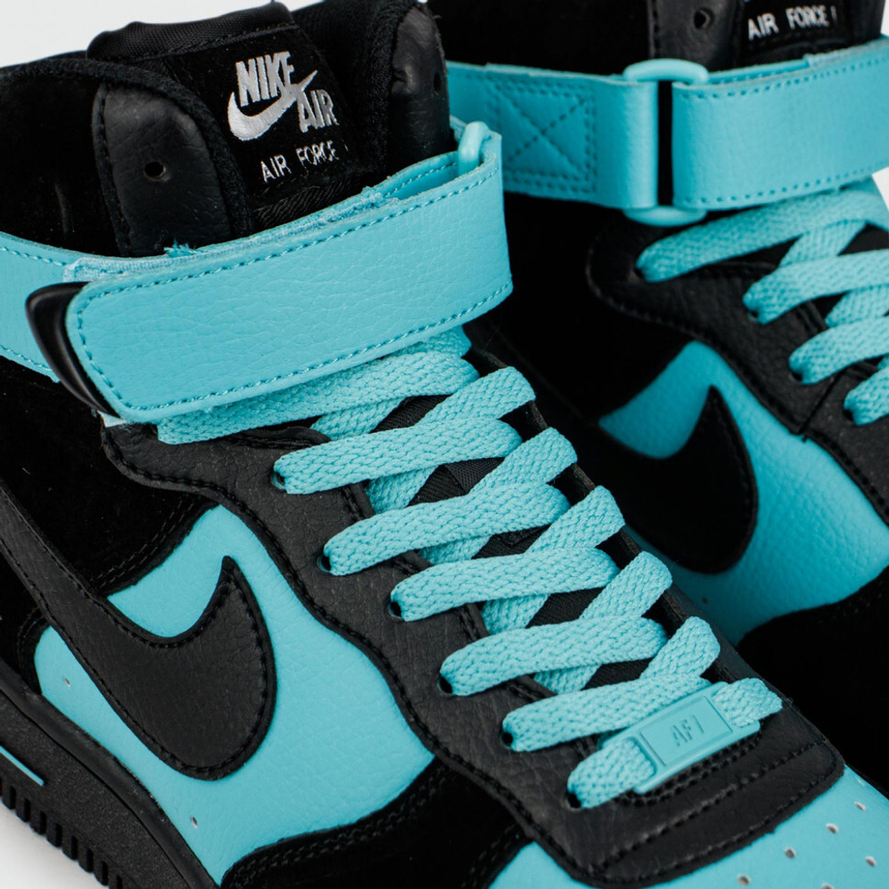 кроссовки Nike Air Force 1 Mid Tiffany Blue / Black