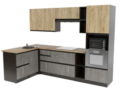 Кухонный гарнитур Адажио мега прайм 1500х2700 мм