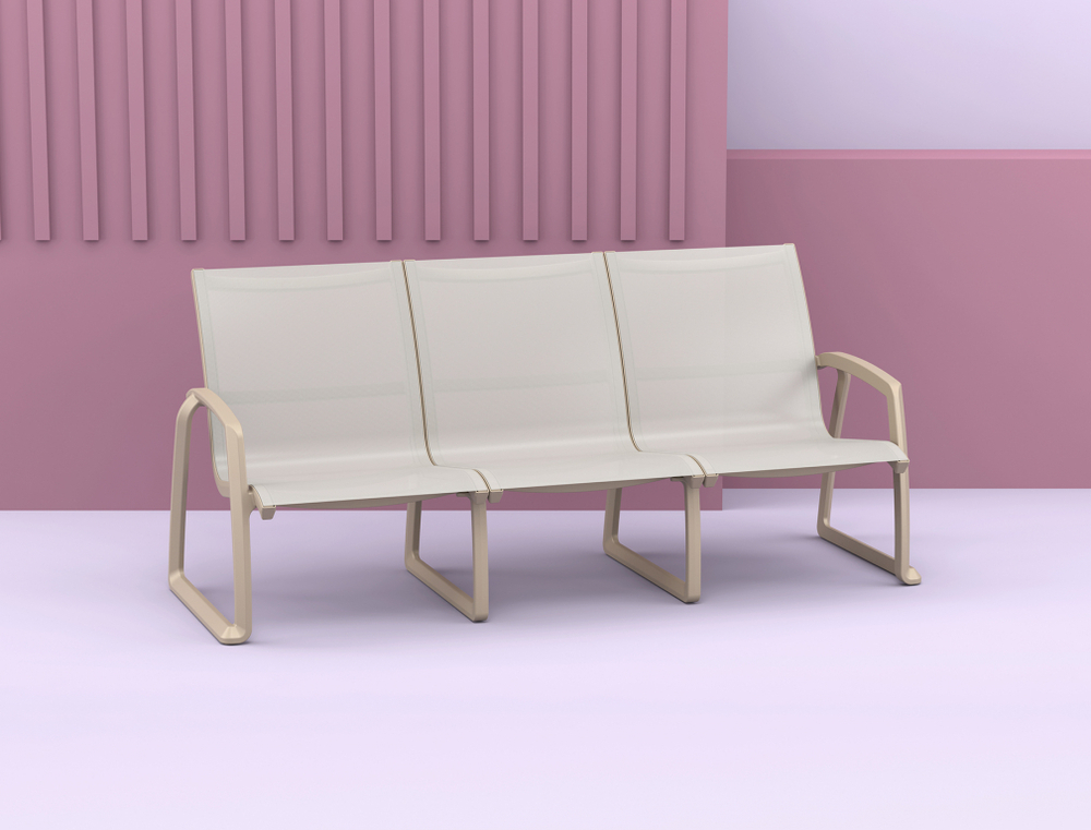 Модуль диванный пластиковый Siesta Contract Pacific Lounge, бежевый