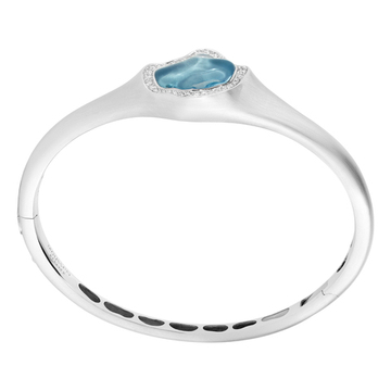 Браслет с Аквамарином и Бриллиантами, Br0030-64/1