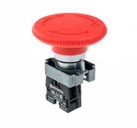 Кнопка грибовидная возврат поворотом, 1NC, красный, O60 мм, мет. MTB2-BSZ1264 58184