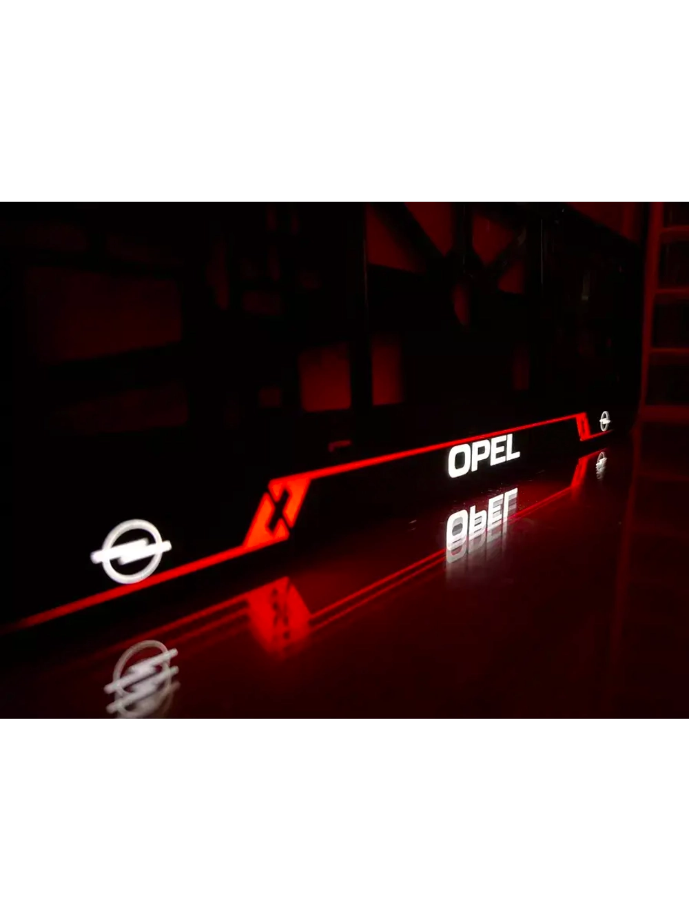 Рамка для номера с подсветкой RL. Opel.