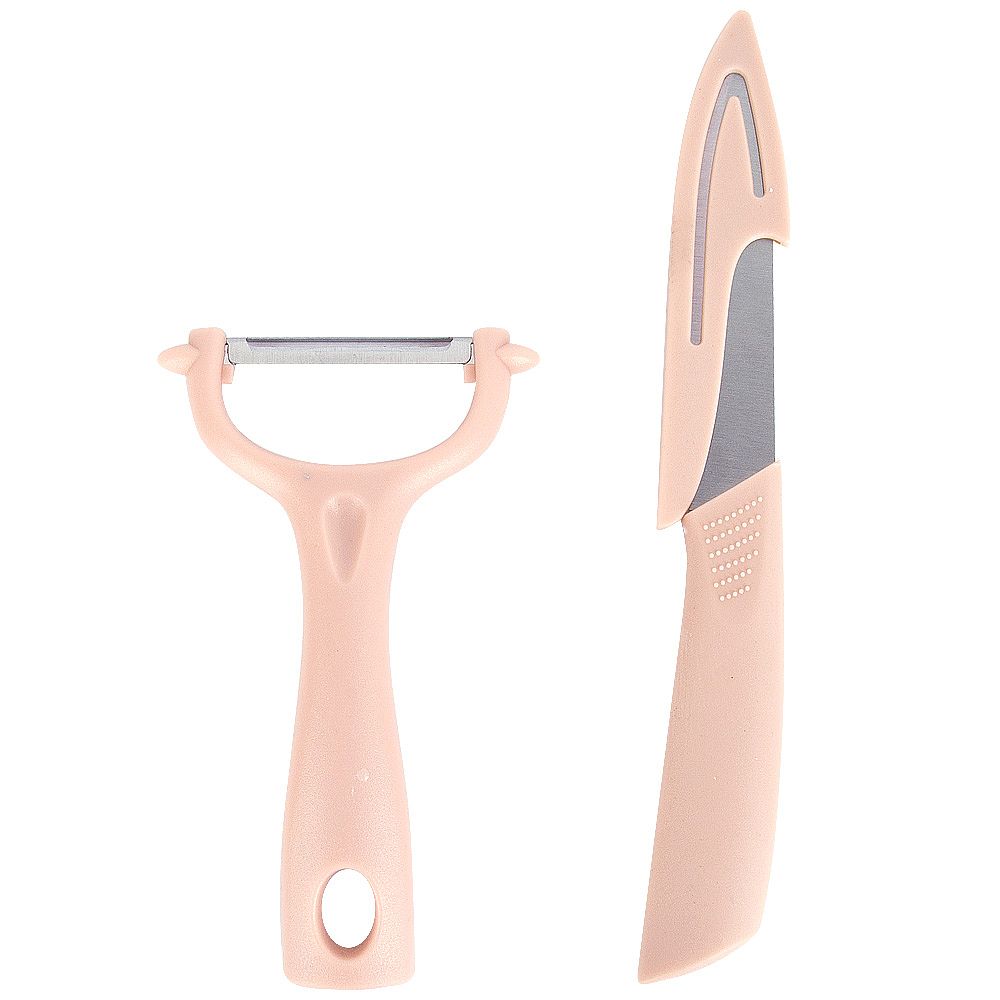 Набор овощечистка и нож для фруктов и овощей h=23/12см. (нержавеющая сталь, полипропилен)