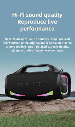 Bluetooth-динамики ZEALOT S79, 100 Вт, 24000 мА · ч, black