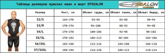 Майка Epsealon Skull с шлемом и короткими рукавами 2.5 мм