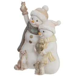 GAEM Фигурка декоративная "Снеговики", L12 W9,5 H15,5 см