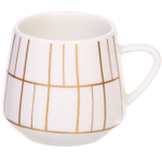 Кофейный набор 12 предметов «Скарлетт» (6 кружек 90мл+6 блюдец), прямоугольники