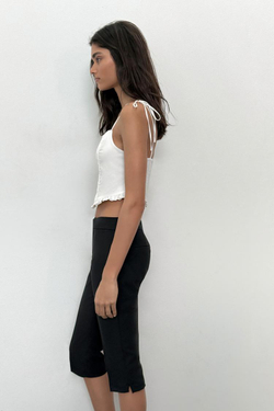 ZARA КРОП-ТОП-КОРСЕТ ИЗ ПОПЛИНА, БЕЛЫЙ