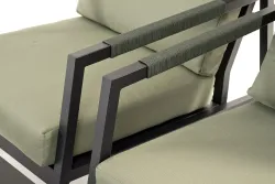 "Лилия" лаунж-зона 4-местная из алюминия, цвет серо-зеленый