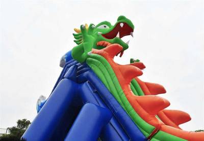 Надувная водная горка с бассейном «Большой спуск», 20*16,5*10 м