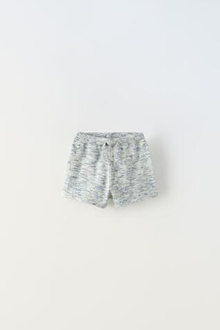 ZARA ТРИКОТАЖНЫЕ ШОРТЫ, ГОЛУБОЙ