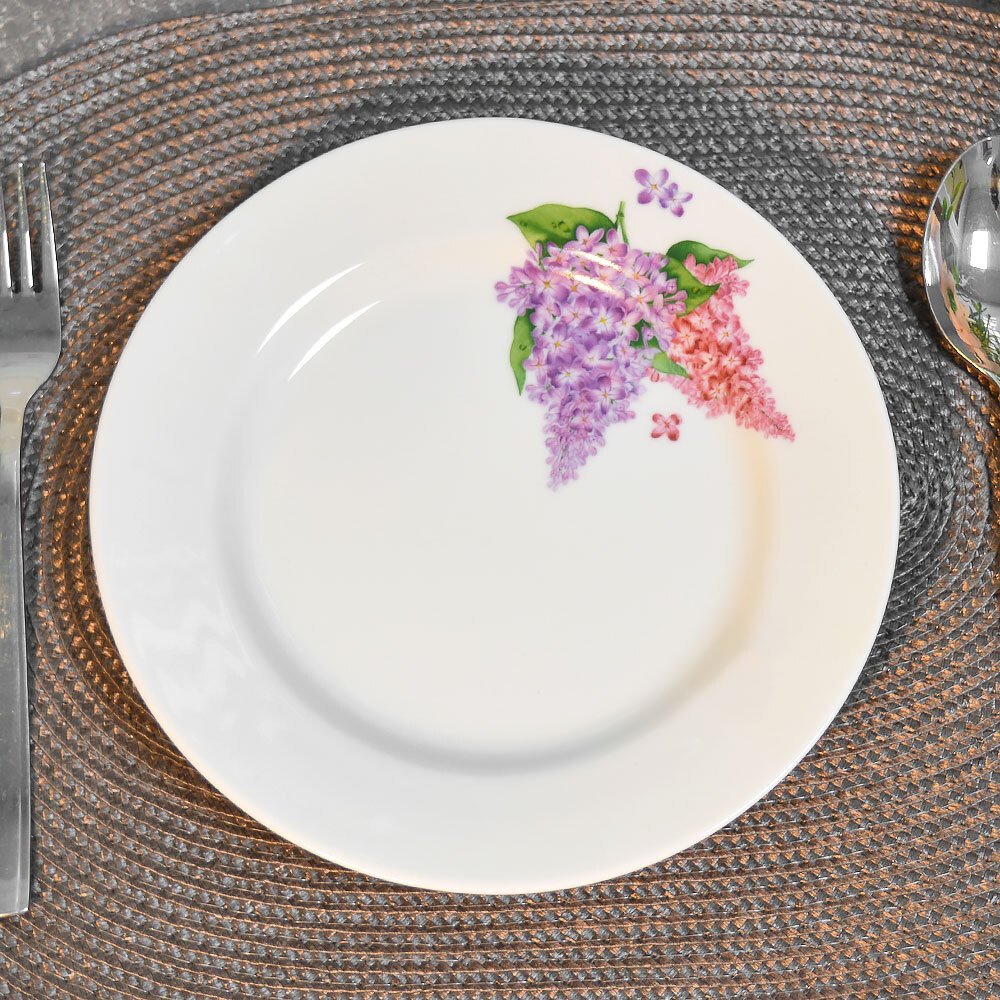 Тарелка 200мм мелкая форма Идиллия Сирень