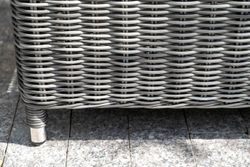 "Кон Панна" диван из искусственного ротанга двухместный, цвет графит