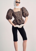 Leopard brown top