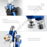 ЗУБР PRO 150, 0.8 мм, пневматический краскопульт с верхним бачком, Профессионал (06454-0.8)