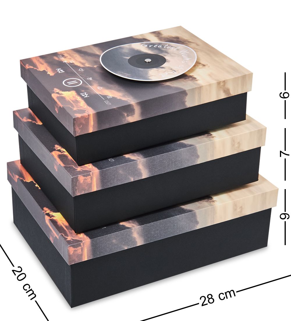 WF-169-A Набор коробок из 3 шт, желтый