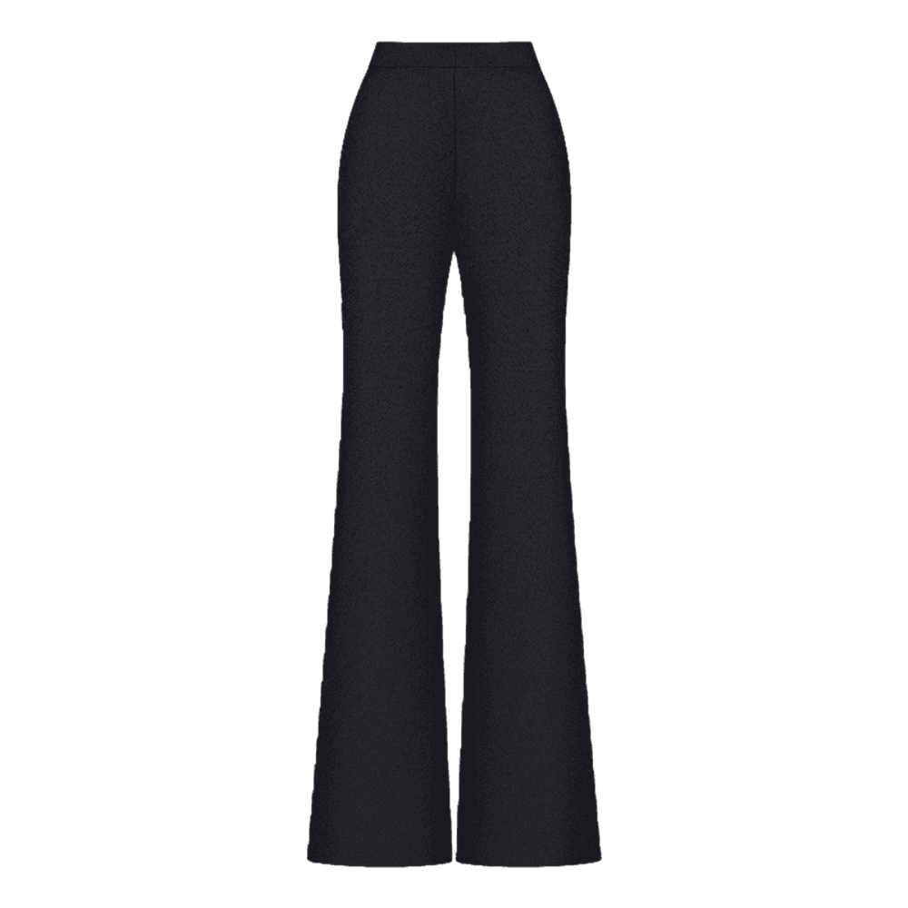 Брюки-клеш от колена из шерсти