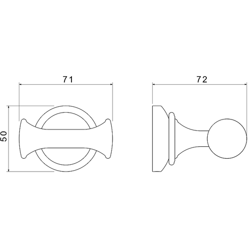 Двойной крючок Aquatek Классик AQ4502MB Черный матовый