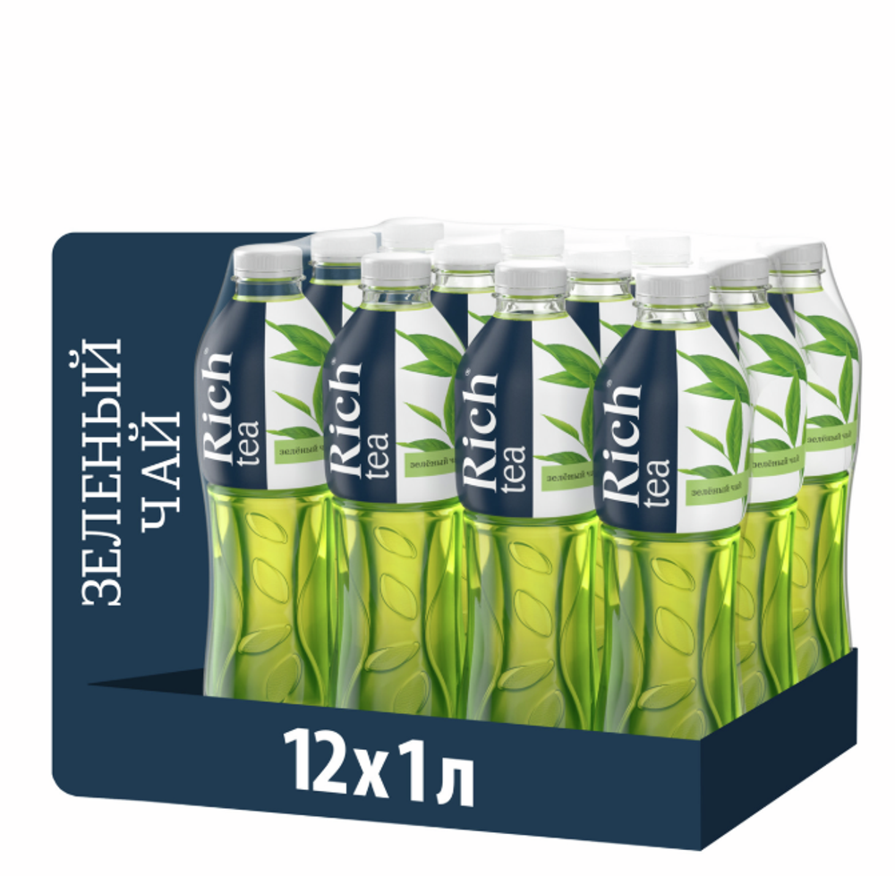 Rich "Зеленый чай" 1,0 л. ПЭТ. (12 шт. в упаковке)