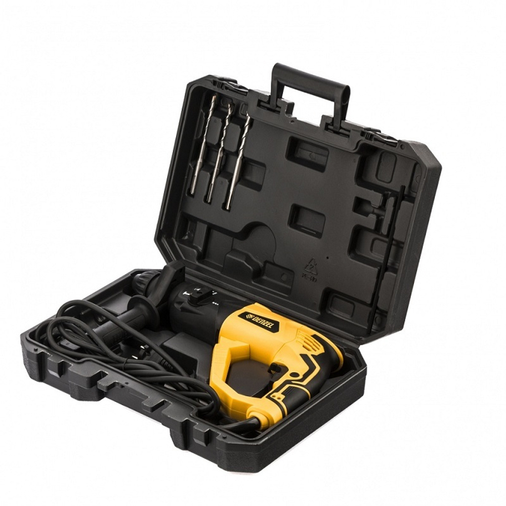Перфоратор Denzel RH-1050-26, SDS-plus, 1050 Вт, 3,2 Дж, 3 плюс 1 реж. 26608