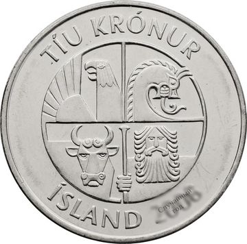 10 крон 1996-2008 Исландия
