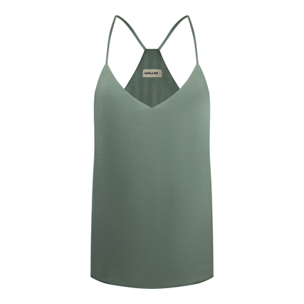 Топ шелковый на подкладке Mollen нефритовый