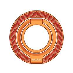 Магнитная подставка-держатель покрытый оранжевым арамидным волокном (карбон), серия FiberSnap Ring Kevlar от Nillkin