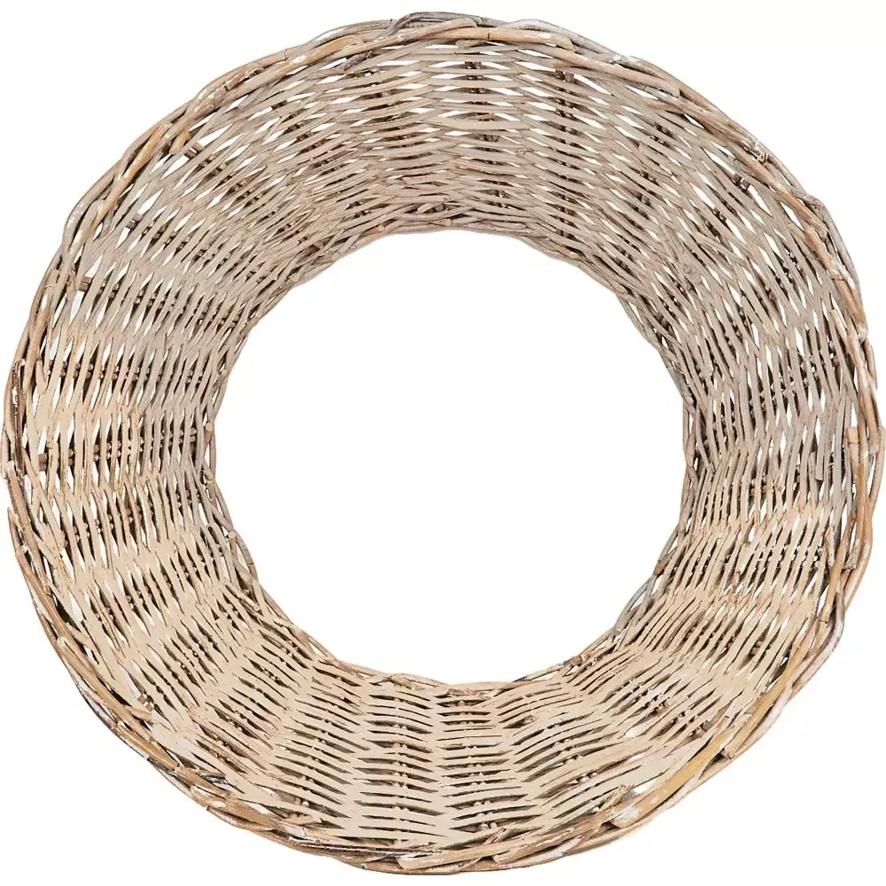 Корзина под елку (белая плетеная)