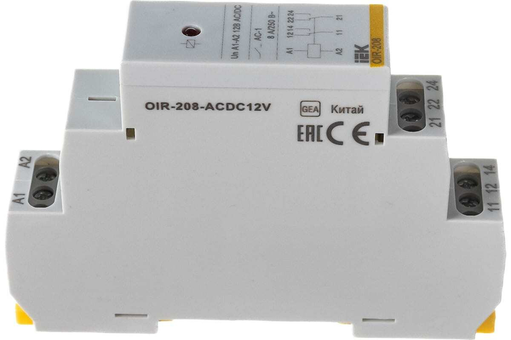 Реле промежуточное модульное OIR 2 контакта 8А 12В AC/DC IEK