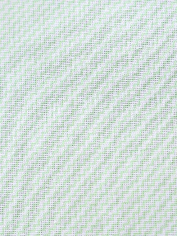 Постельное бельё 1.5сп Зигзаг зелёный (пододеяльник 145х215см, наволочка 70х70см) бязь, 120г/м², 100% хлопок