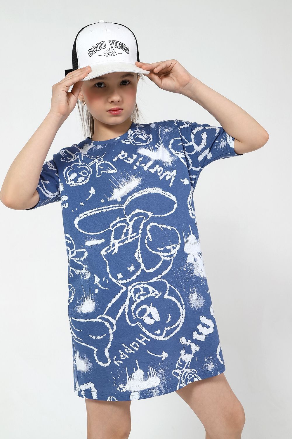 Туника для девочки Позитив-6 Виотекс ИНДИГО