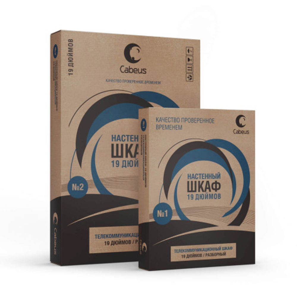 Шкаф настенный 19", 22U Cabeus SH-05F-22U60/60m-R