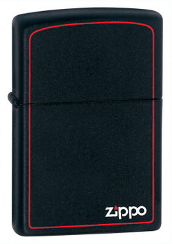 Зажигалка Zippo № 218ZB с покрытием Black Matte, латунь/сталь, чёрная с фирменным логотипом