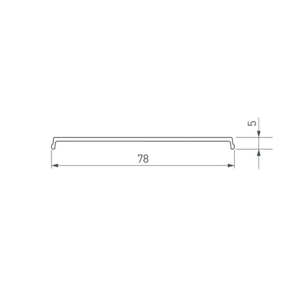 Экран прозрачный для ALU-POWER-W80N-2000 ANOD (Arlight, Пластик) 035681