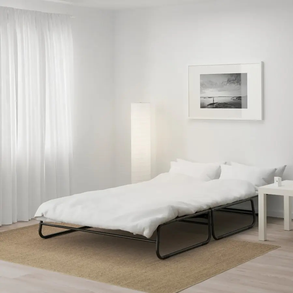 2-местный диван-кровать - IKEA HAMMARN, 78x85x128см, черный, ХАММАРН ИКЕА