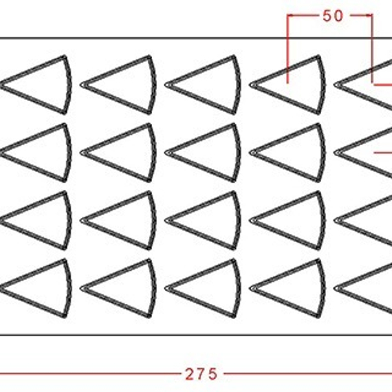 960 | Форма для шоколадных конфет &quot;Ломтик&quot; (275*175 мм)
