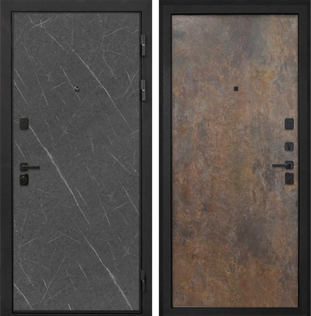 Входная металлическая дверь Интекрон Профит Black Лава / Гладкая Лава Гранж