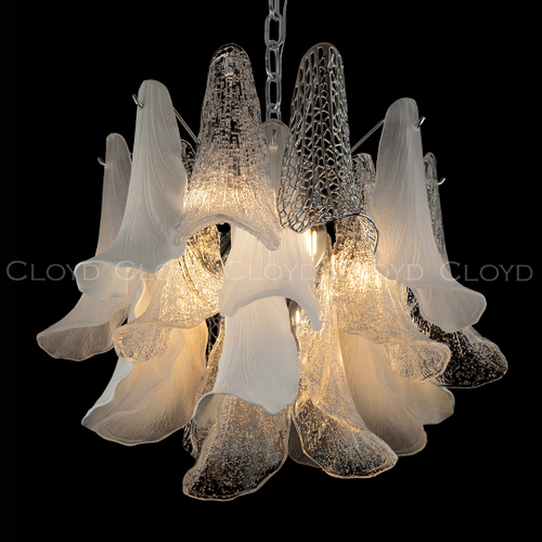 Люстра Cloyd WASABI C7 / Ø50 см - керамика - хром (арт.11448)