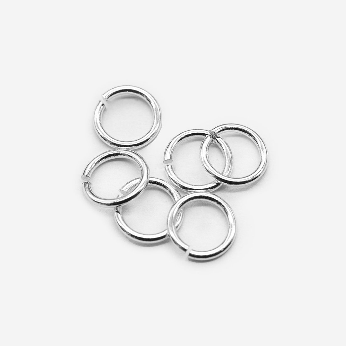 Колечки соединительные 6мм, толщина 0,8мм, родирование