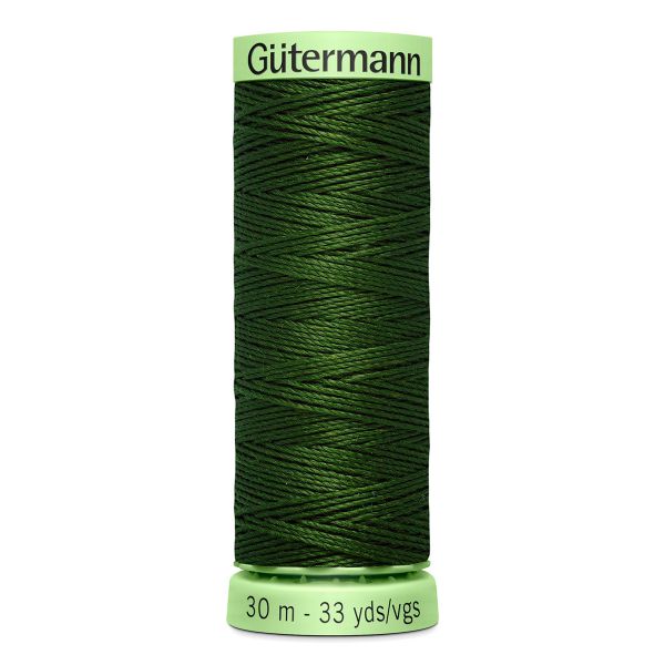 Нитки отделочные Gutermann Top Stitch 30 (30 метров), 5 кат. | 597 зеленый хаки